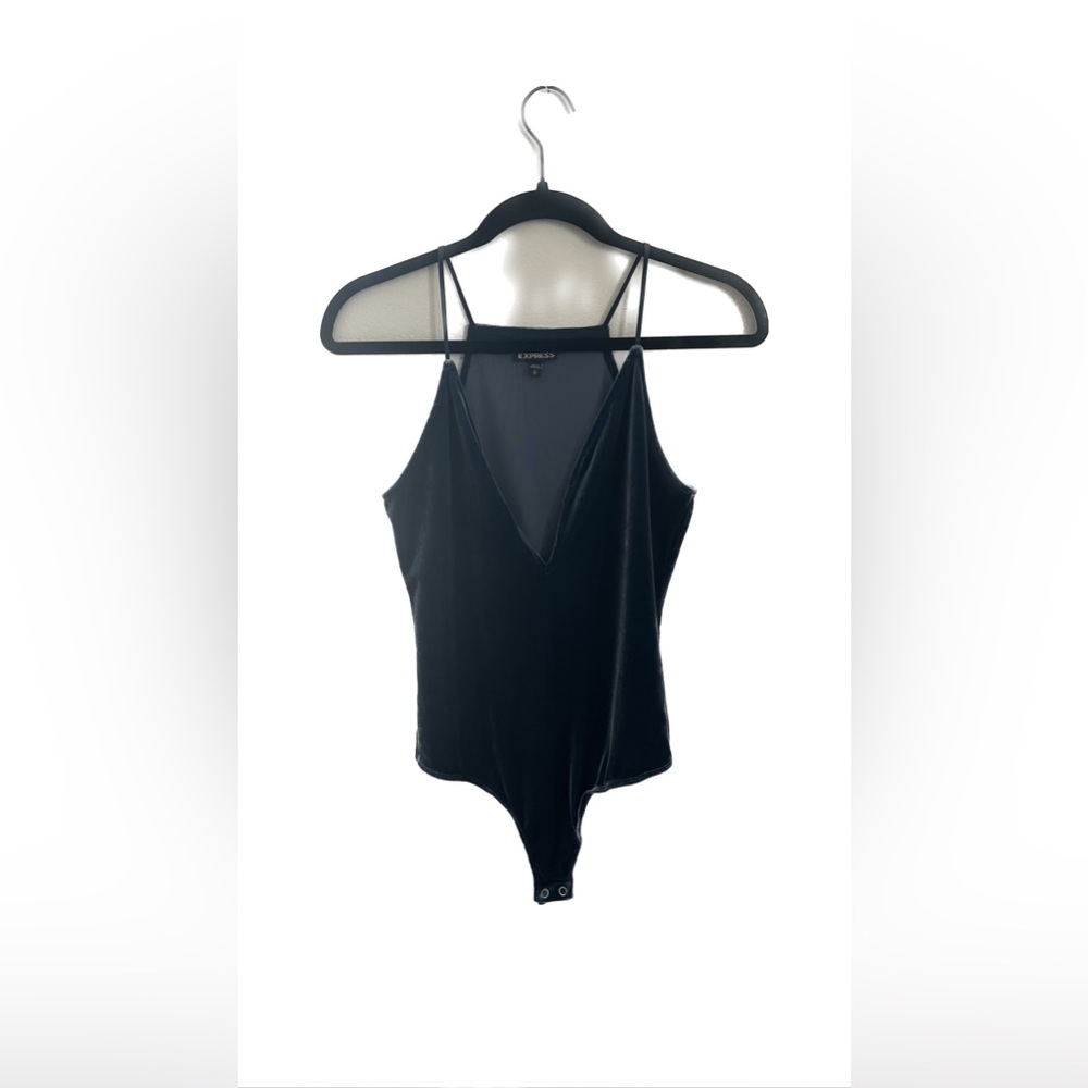 Blue Velvet Body Suit- Brand: EXPRESS- Size S